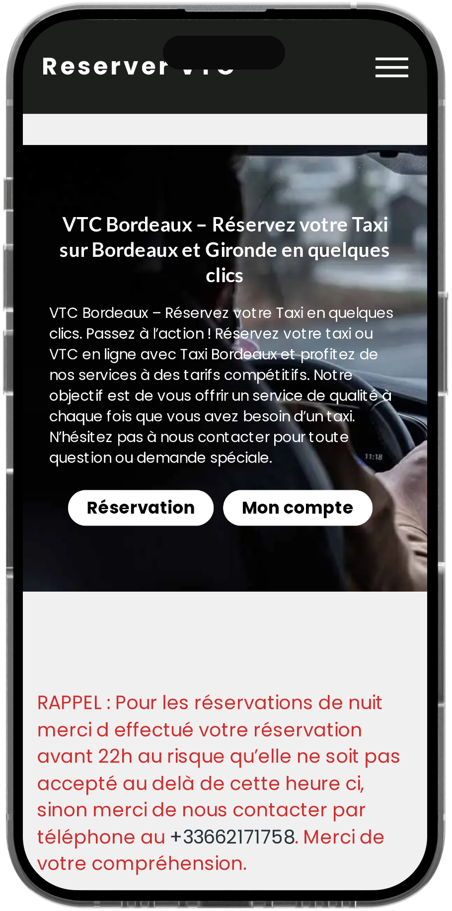 VTC Bordeaux - Réservez votre Taxi VTC sur Bordeaux et Gironde